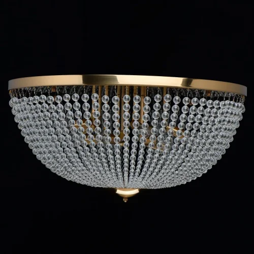 Люстра потолочная хрустальная Бриз 111012610 MW-Light прозрачная на 10 ламп, основание золотое в стиле классика  фото 3