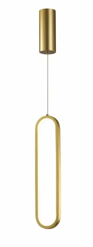 Светильник подвесной LED 0878PL-18GD Milosh Tendence матовый золото на 1 лампу, основание матовое золото в стиле современный 