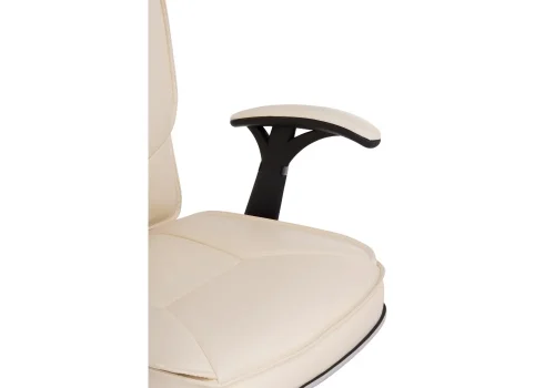 Кресло для руководителя Vestra cream 15259 Woodville, бежевый/искусственная кожа, ножки/металл/хром, размеры - ****620*640 фото 9