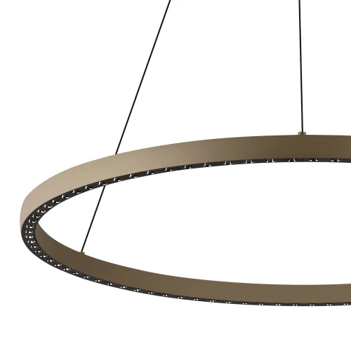 Светильник подвесной LED Riumar 8677 Mantra бежевый коричневый на 1 лампу, основание коричневое бежевое в стиле современный кольца фото 3