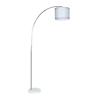 Торшер Paolo A4060PN-1CC Arte Lamp изогнутый серый 1 лампа, основание хром в стиле классический
