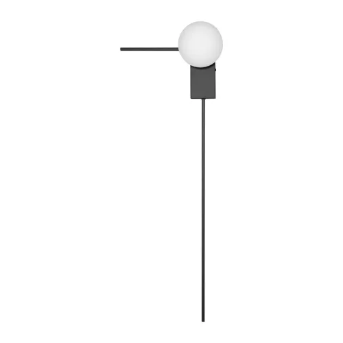 Бра Meridian 10132/C Black LOFT IT белый на 1 лампу, основание чёрное в стиле хай-тек 