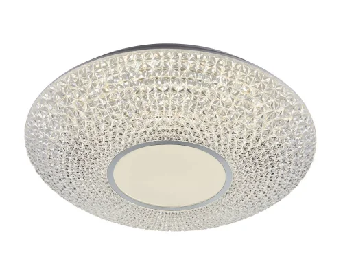 Люстра с пультом LED Lampianu OML-47807-30 Omnilux белая на 1 лампу, основание белое в стиле хай-тек с пультом