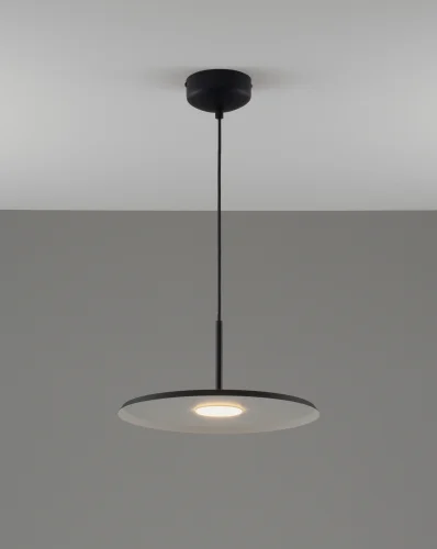 Светильник подвесной LED Keiro V11102-PL Moderli чёрный на 1 лампу, основание чёрное в стиле современный фото 2