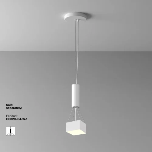 Светильник накладной LED Zon C032CL-12W3K-SQ-W Maytoni белый 1 лампа, основание белое в стиле современный  фото 3