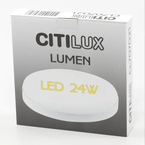 Светильник накладной LED Люмен CL707021 Citilux белый 1 лампа, основание белое в стиле современный круглый фото 4