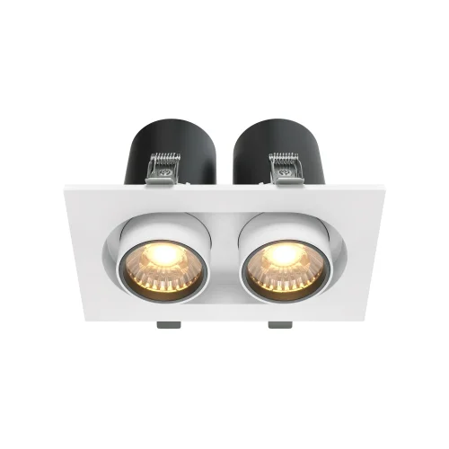Светильник точечный LED Hidden DL045-02-10W3K-W Maytoni белый на 2 лампы, основание белое в стиле современный хай-тек 