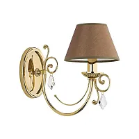 Бра Coco COC-K-1(Z/A) Kutek коричневый 1 лампа, основание золотое в стиле классический 