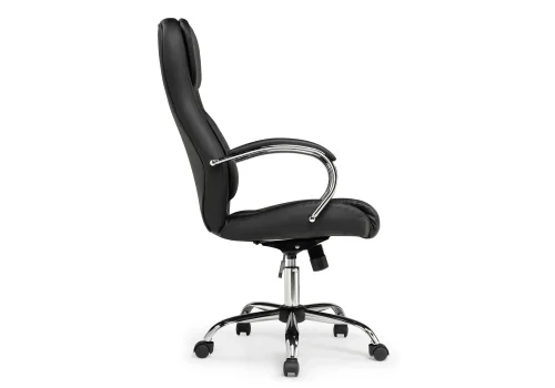 Компьютерное кресло Tron black 15518 Woodville, чёрный/искусственная кожа, ножки/металл/хром, размеры - *1210***610*700 фото 4