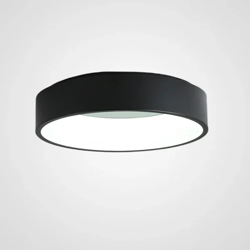 Светильник потолочный LED TRAY D80 Black 181887-26 ImperiumLoft белый на 1 лампу, основание чёрное в стиле современный скандинавский 