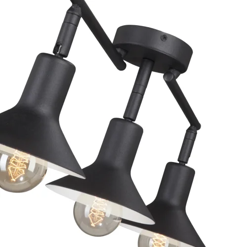 Спот с 3 лампами V4808-1/3PL Vitaluce чёрный E27 в стиле лофт фото 2