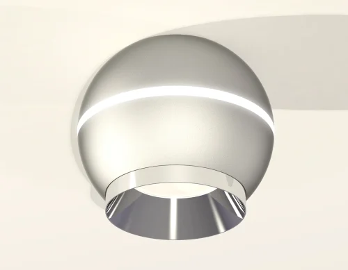 Светильник накладной Techno spot XS1103002 Ambrella light серебряный 1 лампа, основание серебряное в стиле современный круглый фото 2
