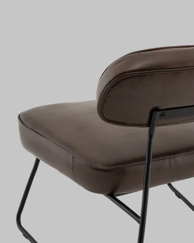 Кресло Kate new ткань экокожа коричневый УТ000041266 Stool Group, коричневый/экокожа, ножки/металл/чёрный, размеры - *740****мм фото 7