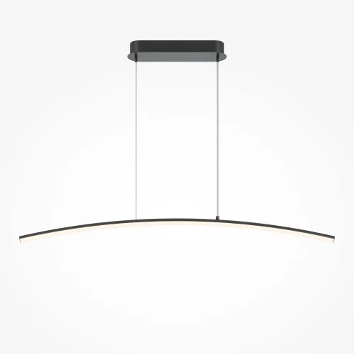 Светильник подвесной LED Light Reflection MOD243PL-L18BK Maytoni чёрный на 1 лампу, основание чёрное в стиле минимализм хай-тек современный линейный фото 5