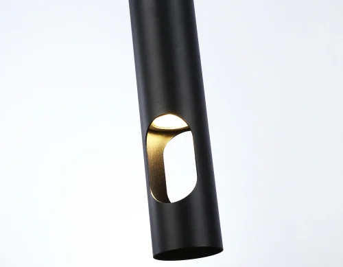 Светильник подвесной TN5108 Ambrella light чёрный 1 лампа, основание чёрное в стиле хай-тек современный трубочки фото 2