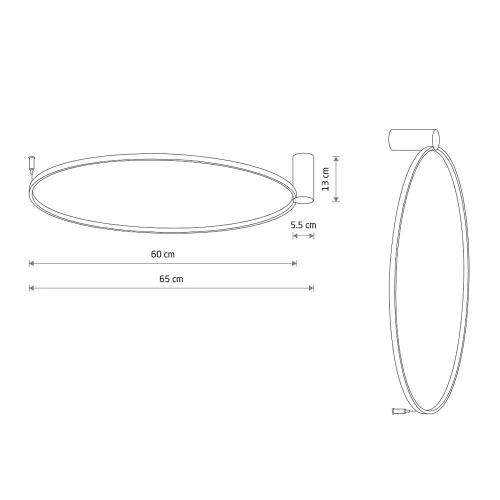 Светильник потолочный LED Circolo Led M 10815-NW Nowodvorski чёрный на 1 лампу, основание чёрное в стиле современный фото 11