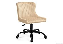 Компьютерное кресло Эдон бежевое  566503 Woodville, бежевый/велюр, ножки/пластик/чёрный, размеры - *820***500*600