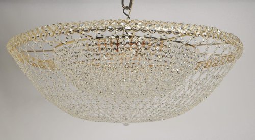 Люстра хрустальная потолочная Asti E 1.2.120.100 G Dio D'Arte прозрачная без плафона на 24 лампы, основание жёлтое золотое в стиле классический фото 2