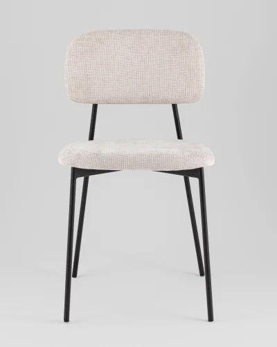 Стул Chao, светло-серый, черные ножки, 2шт./уп. УТ000039971 Stool Group, серый/рогожка, ножки/металл/чёрный, размеры - *780**** фото 7