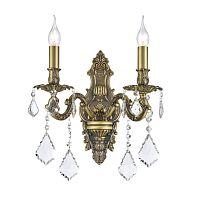 Бра Barolo E 2.1.2.200 A Dio D'Arte без плафона на 2 лампы, основание бронзовое в стиле классический 