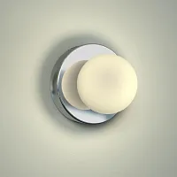 Бра Brazos 6948-NW Nowodvorski белый на 1 лампу, основание хром в стиле современный Бра Brazos 6948-NW Nowodvorski белый на 1 лампу, основание хром в стиле современный