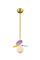 Светильник подвесной Matisse 10008/1P mult LOFT IT разноцветный белый 1 лампа, основание золотое в стиле современный шар