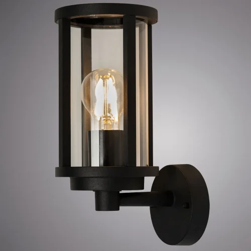 Настенный светильник Multy-Space A1036AL-1BK Arte Lamp уличный IP54 чёрный 1 лампа, плафон прозрачный в стиле современный E27 фото 2