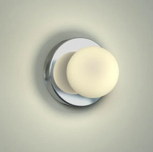 Бра Brazos 6948-NW Nowodvorski белый на 1 лампу, основание хром в стиле современный 