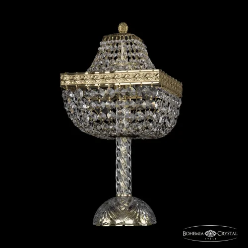 Настольная лампа 19112L4/H/20IV G Bohemia Ivele Crystal прозрачная 2 лампы, основание золотое металл в стиле классический sp