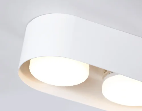 Светильник накладной TN70818 Ambrella light белый 2 лампы, основание белое в стиле современный хай-тек квадратный фото 5