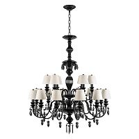 Люстра подвесная Грейс / Grace 10203/12+6 Black LOFT IT белая на 18 ламп, основание чёрное в стиле Люстра подвесная Грейс / Grace 10203/12+6 Black LOFT IT белая на 18 ламп, основание чёрное в стиле