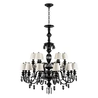Люстра подвесная Грейс / Grace 10203/12+6 Black LOFT IT белая на 18 ламп, основание чёрное в стиле современный эклектика арт-деко 