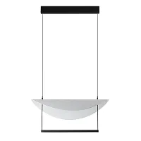 Светильник подвесной LED Next 7015/20L Odeon Light белый на 1 лампу, основание чёрное в стиле современный хай-тек отражённый свет