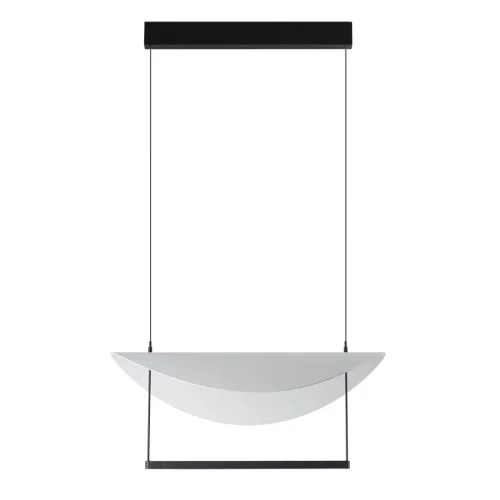 Светильник подвесной LED Next 7015/20L Odeon Light белый на 1 лампу, основание чёрное в стиле хай-тек современный отражённый свет