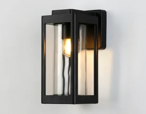 Настенный светильник ST2406 Ambrella light уличный IP54 чёрный 1 лампа, плафон прозрачный в стиле хай-тек современный E27 фото 2