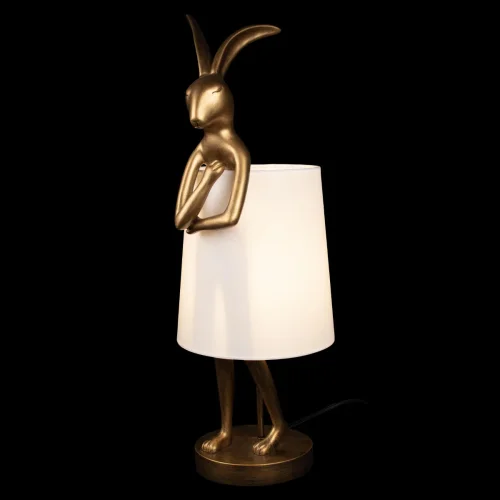 Настольная лампа Lapine 10315/B White LOFT IT белая 1 лампа, основание золотое смола в стиле современный животные фото 4