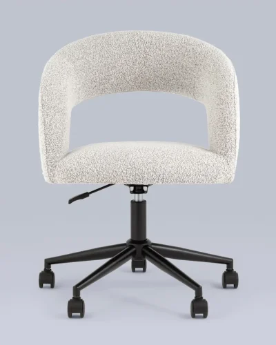 Кресло Mia, светло-серый УТ000037003 Stool Group, серый/ткань, ножки/металл/чёрный, размеры - 480*910***610*600 фото 2