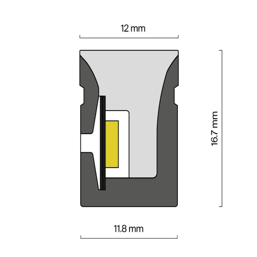 Гибкий неон 17x12 24В 12Вт/м RGBW 3000K IP67 5м 432003 Maytoni цвет LED тёплый белый rgbw 3000 RGBWK, световой поток Lm фото 4