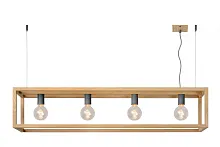 Светильник подвесной лофт Oris 31472/04/72 Lucide бежевый 4 лампы, основание бежевое коричневое в стиле современный скандинавский 