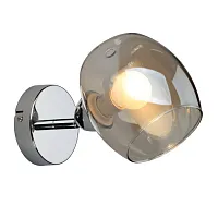 Бра Tesero OML-27301-01 Omnilux серый прозрачный 1 лампа, основание хром в стиле современный 