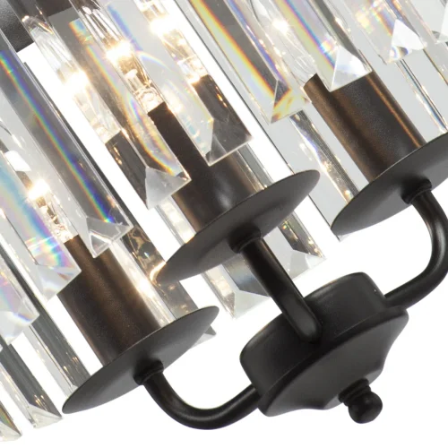 Люстра подвесная V5228-1/3 Vitaluce прозрачная на 3 лампы, основание чёрное в стиле современный классический фото 2