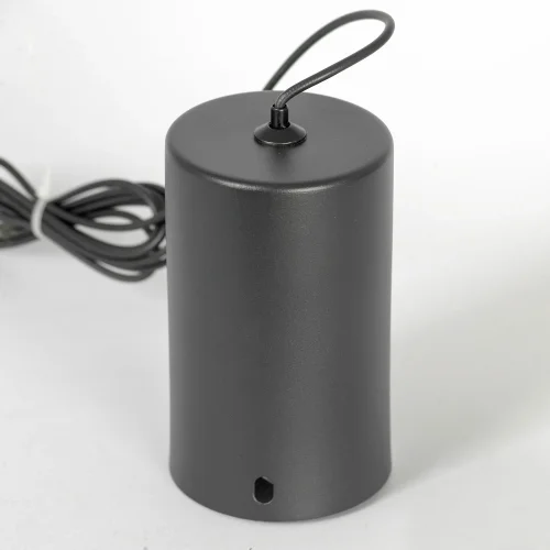 Светильник подвесной LED Lowell LSP-7115 Lussole чёрный 1 лампа, основание чёрное в стиле современный минимализм трубочки фото 4