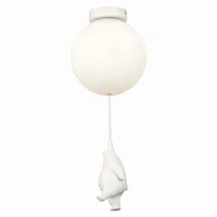 Светильник потолочный Modena SLE115422-01 Evoluce белый 1 лампа, основание белое в стиле современный шар