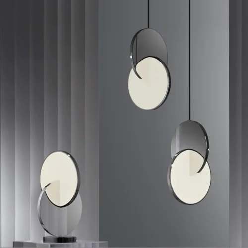 Светильник подвесной ECLIPSE PENDANT LIGHT by broom 101633-26 ImperiumLoft белый 1 лампа, основание серебряное в стиле современный  фото 2