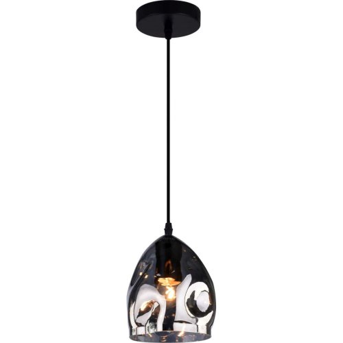 Светильник подвесной Accia 2049/06/01P Stilfort чёрный 1 лампа, основание чёрное в стиле современный выдувное