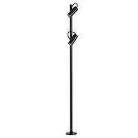 Парковый светильник LED Sotti 7087/12FL Odeon Light уличный IP65 чёрный на 2 лампы, плафон чёрный в стиле современный LED