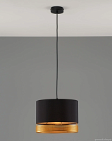 Светильник подвесной Gela V10629-1P Moderli чёрный золотой 1 лампа, основание чёрное в стиле современный лофт 