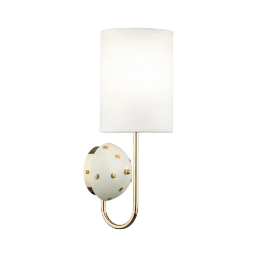 Бра Pollen 5423/1W Odeon Light белый на 1 лампа, основание золотое в стиле современный  фото 3