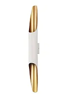 Бра CLT 332W2-V2 WH-GO Crystal Lux золотой белый 2 лампы, основание белое в стиле современный 