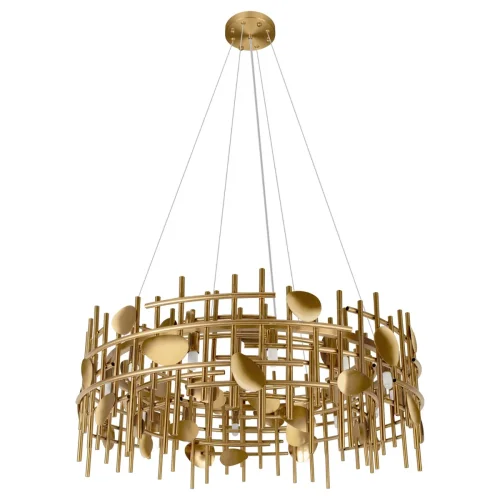 Светильник подвесной Escama 10396/800C LOFT IT золотой на 8 ламп, основание золотое в стиле современный 